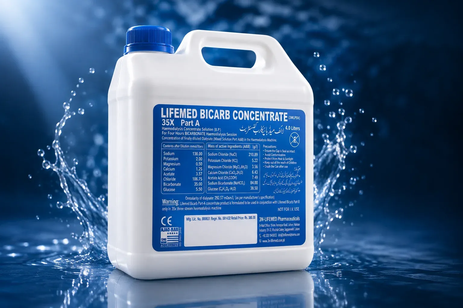 Nephrology — Concentrates, bicarbonate systems, machine disinfectants and catheter care for haemodialysis.
